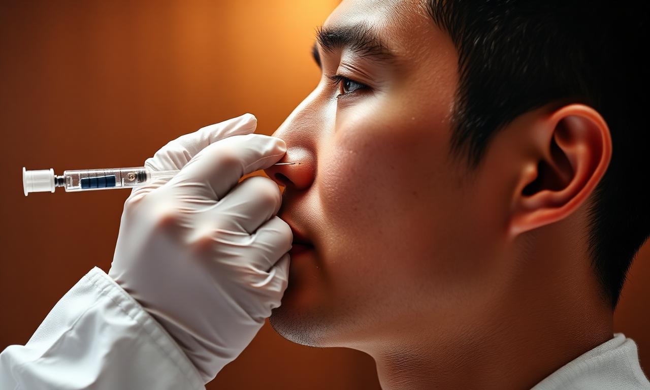 Doctor marking masseter injection points on a male patient's jaw before slimming Botox.