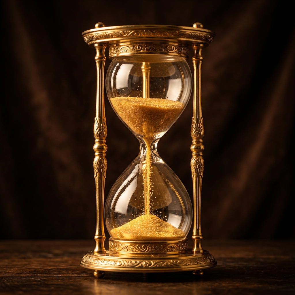 HIV PEP time-sensitive care hero visual with a golden hourglass