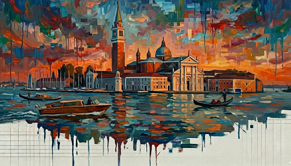 Monet inspired Venice waterfront