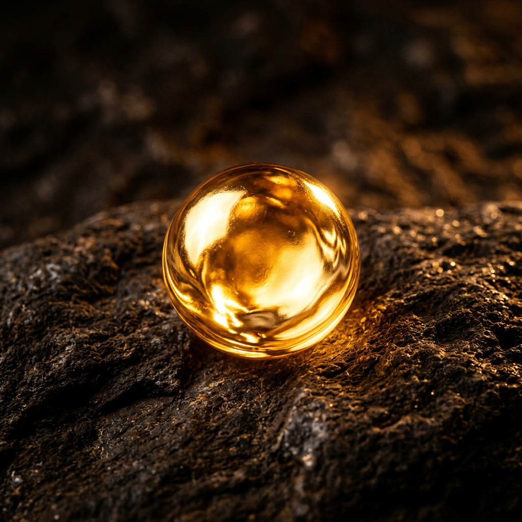 Testosterone deficiency treatment hero visual with a golden orb