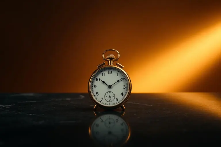 Gold stopwatch on dark stone, representing the timing definition of premature ejaculation